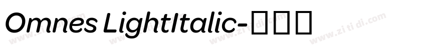 Omnes LightItalic字体转换
